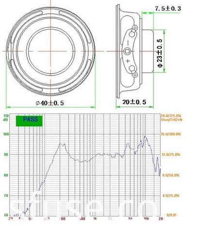 Fbs40n Inner Magnetic 40mm Waterproof Mylar Speaker (FBELE)